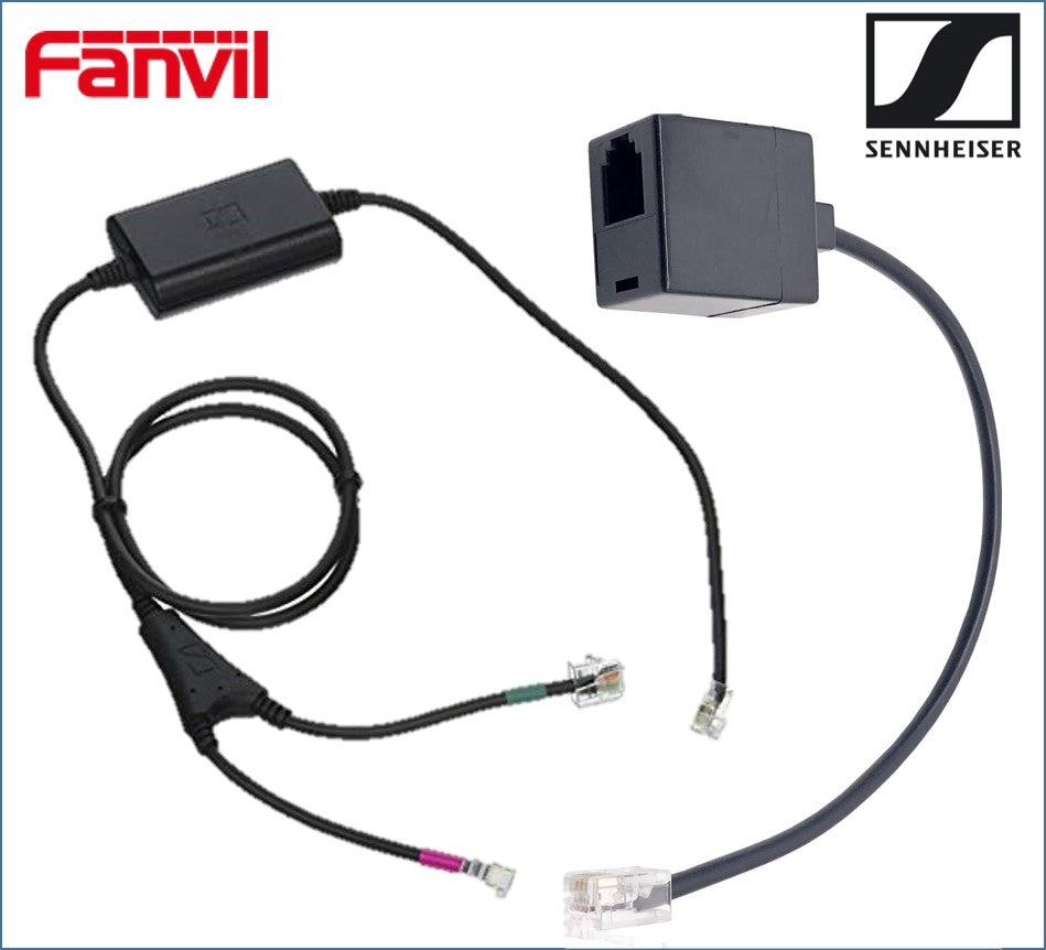 Fanvil / EPOS l Sennheiser Electronic Hook Switch (EHS) Adapter - Inc Fanvil T-03  RJ9 Connector Cable Fanvil / EPOS l Sennheiser Electronic Hook Switch (EHS) Adapter - Inc Fanvil T-03  RJ9 Connector Cable